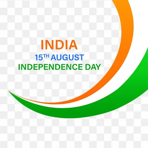 India 15th August Independence day free transparent png and vector psd